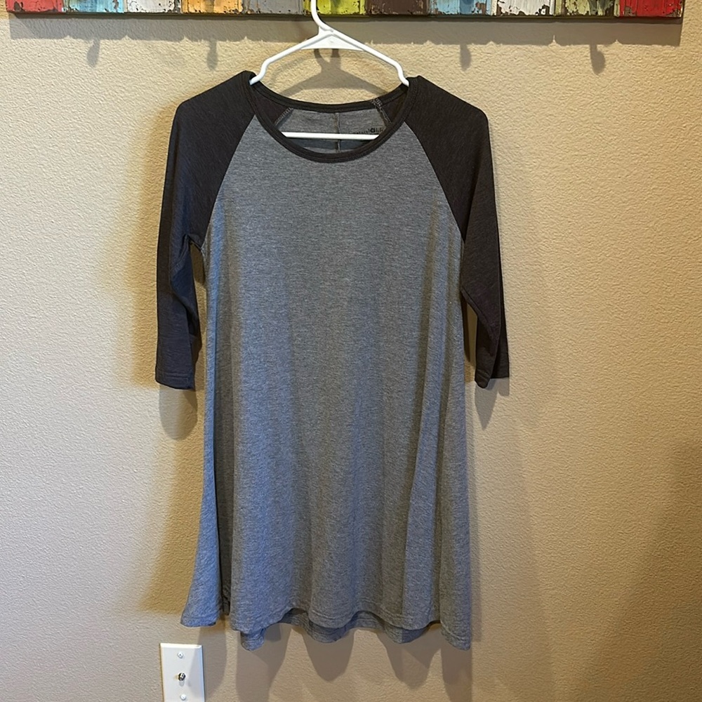 Gray 3/4 length sleeve dress